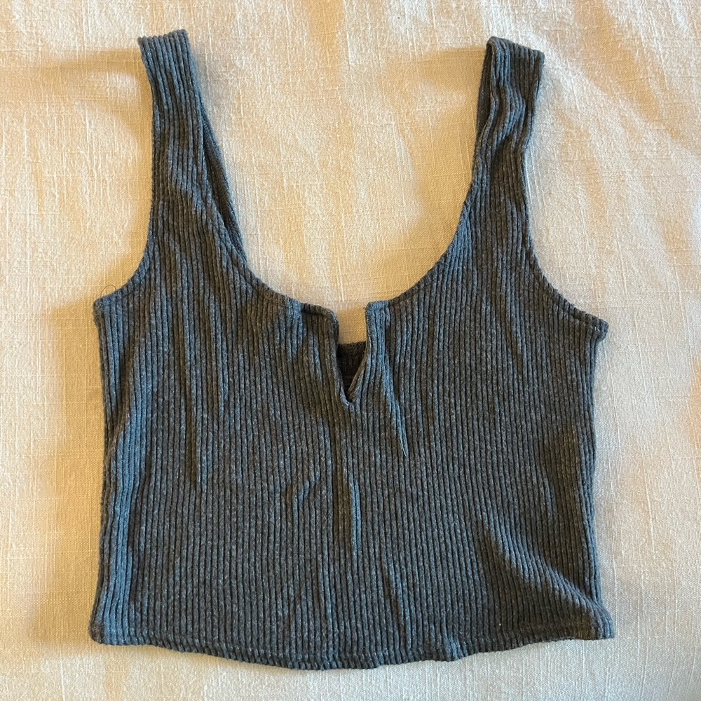 Dark Grey Crop Top